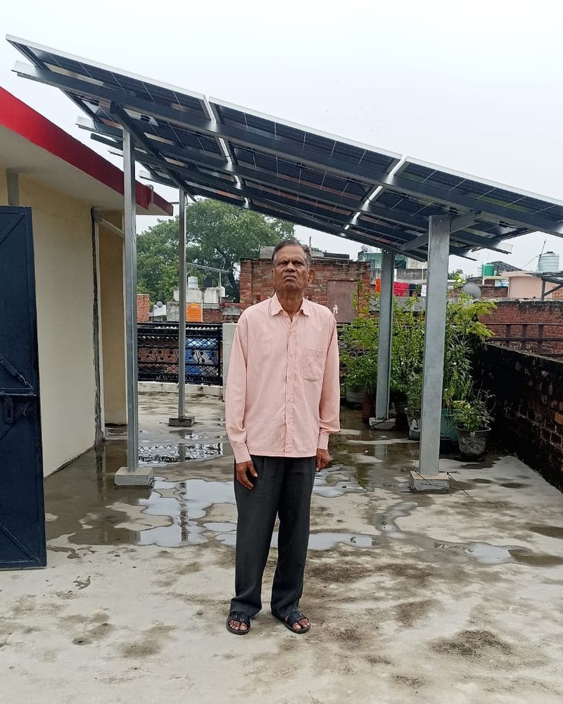 Rooftop solar for a family home, Uttar Pradesh