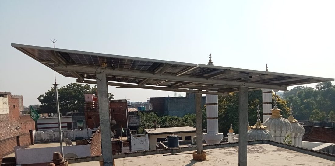 Elevated frame with lightning arrester, Saadatganj, Lucknow