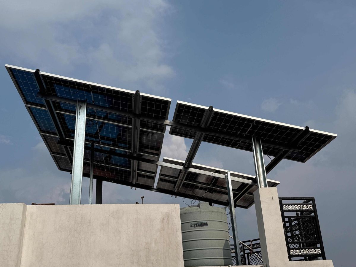 Elevated rooftop solar structure on a home, installed by SolarSpot