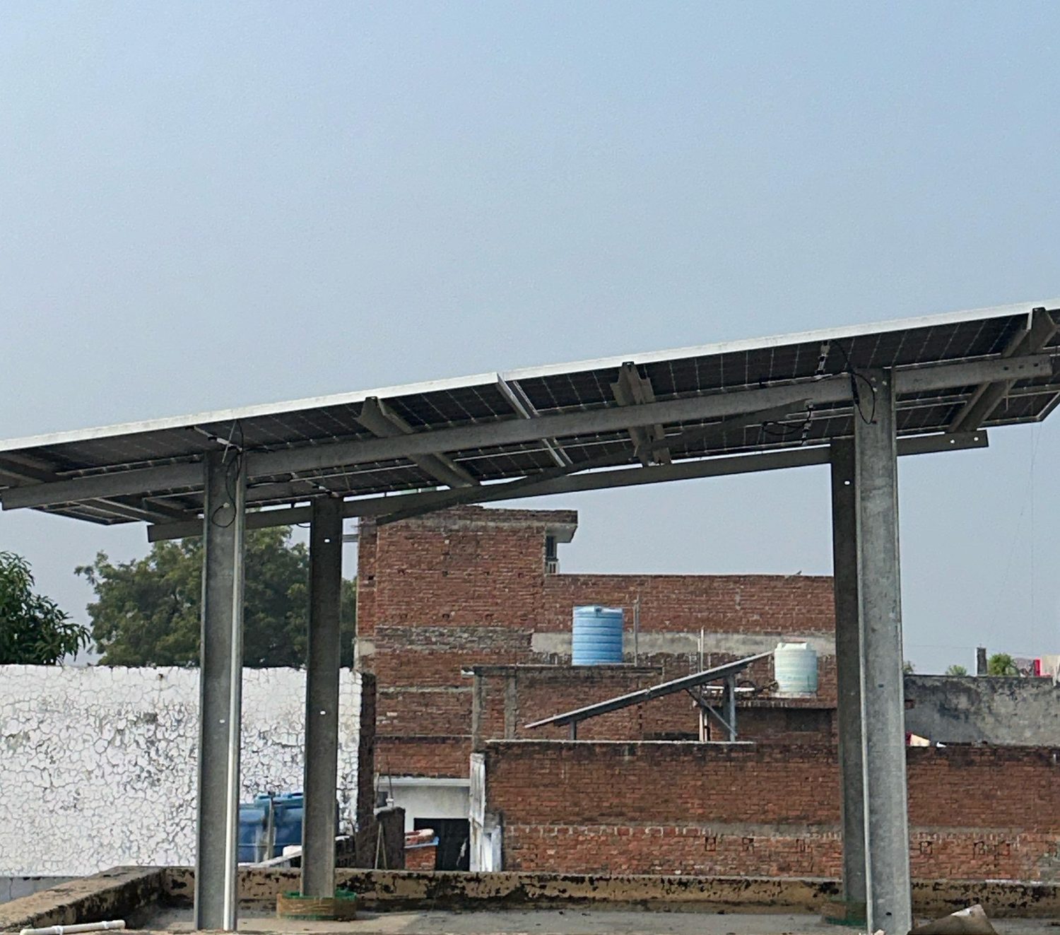 SolarSpot elevated structure in Chowk, Lucknow