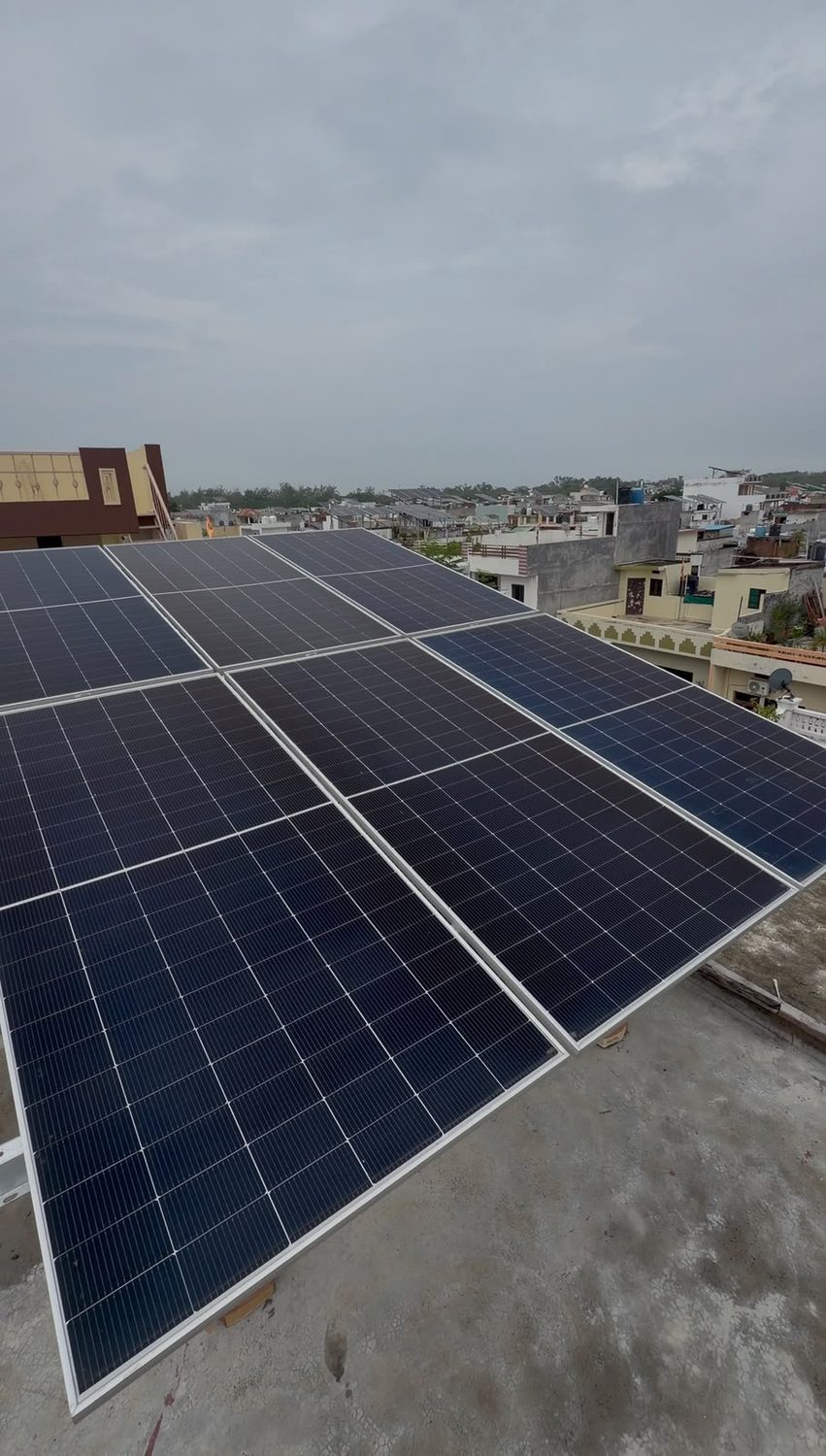 SolarSpot rooftop solar panels on a home in a residential neighbourhood